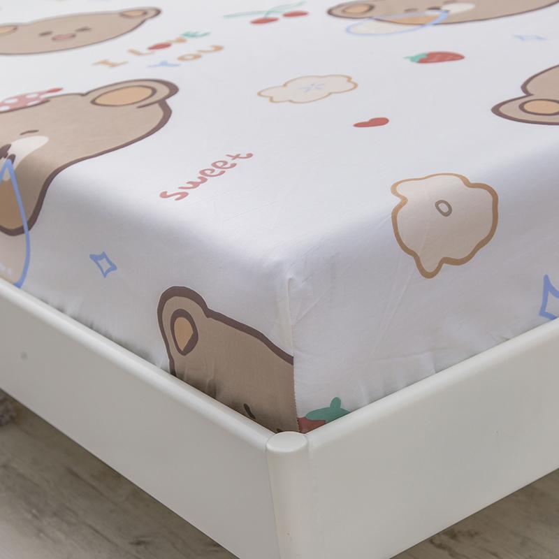 Sweet Teddy Bears Fitted Bedsheet-Kawaii Dream