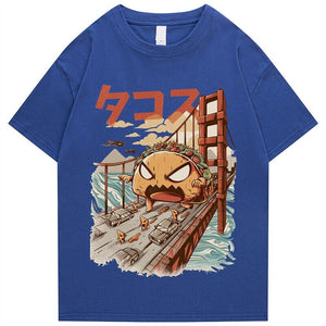 Taco Monster Bridge Attack Unisex Tee-Kawaii Dream