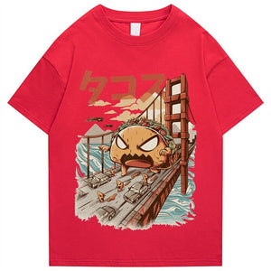Taco Monster Bridge Attack Unisex Tee-Kawaii Dream