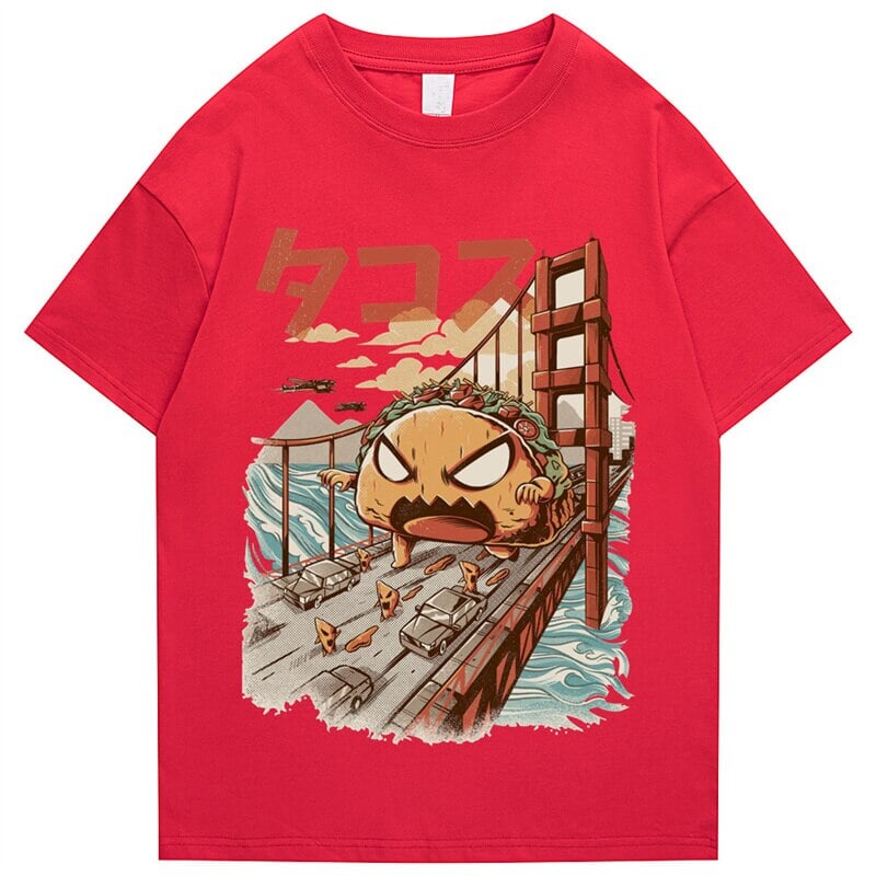 Taco Monster Bridge Attack Unisex Tee-Kawaii Dream