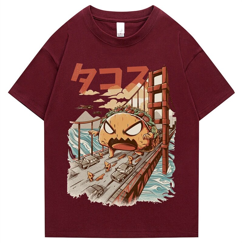 Taco Monster Bridge Attack Unisex Tee-Kawaii Dream