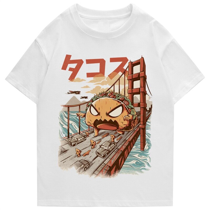 Taco Monster Bridge Attack Unisex Tee-Kawaii Dream