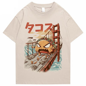 Taco Monster Bridge Attack Unisex Tee-Kawaii Dream