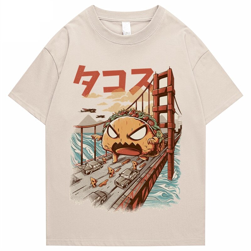 Taco Monster Bridge Attack Unisex Tee-Kawaii Dream