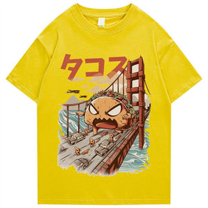 Taco Monster Bridge Attack Unisex Tee-Kawaii Dream