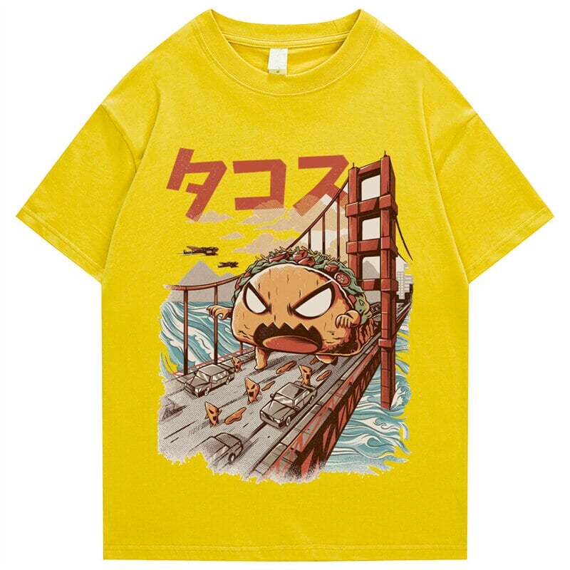 Taco Monster Bridge Attack Unisex Tee-Kawaii Dream