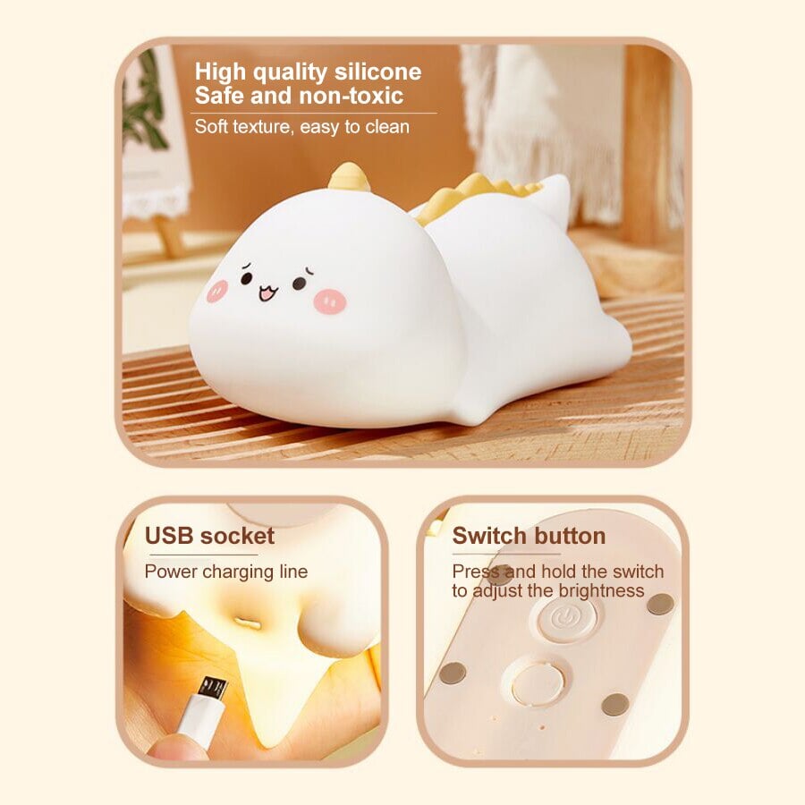 Tato Laying Dinosaur LED Night Light-Kawaii Dream