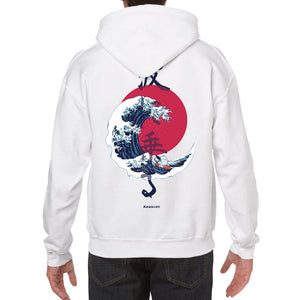 The Great Wave Blood Moon Sun Tato Hoodie-Kawaii Dream