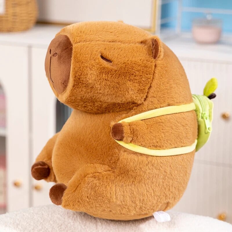 The Kawaii Capybara with Mini Avocado Backpack Plushie-Kawaii Dream