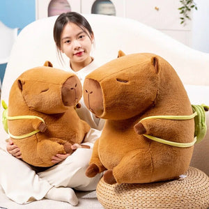 The Kawaii Capybara with Mini Avocado Backpack Plushie-Kawaii Dream