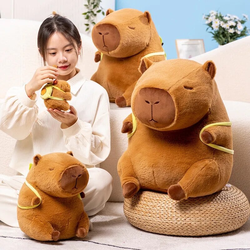The Kawaii Capybara with Mini Avocado Backpack Plushie-Kawaii Dream