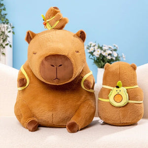 The Kawaii Capybara with Mini Avocado Backpack Plushie-Kawaii Dream