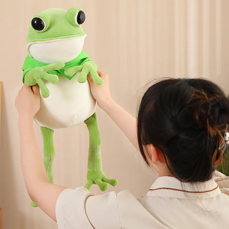Tito the Funny Green Frog Plush with Hat-Kawaii Dream