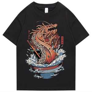 Tokyo Noodle Dragon Unisex Cotton Tee-Kawaii Dream