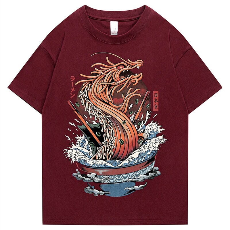 Tokyo Noodle Dragon Unisex Cotton Tee-Kawaii Dream