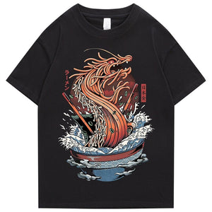Tokyo Noodle Dragon Unisex Cotton Tee-Kawaii Dream