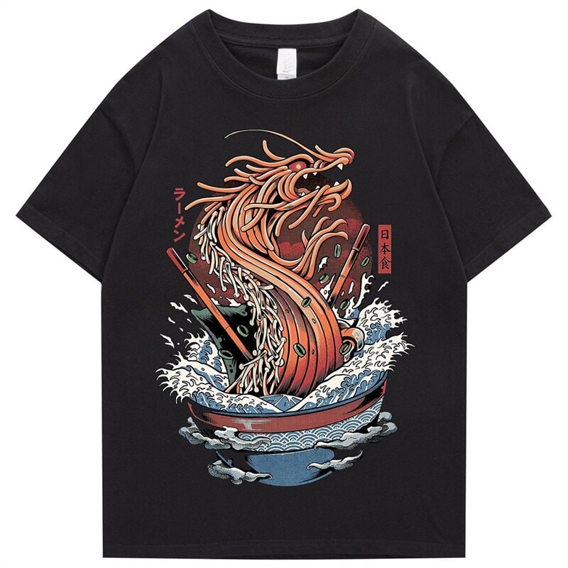 Tokyo Noodle Dragon Unisex Cotton Tee-Kawaii Dream
