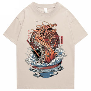 Tokyo Noodle Dragon Unisex Cotton Tee-Kawaii Dream