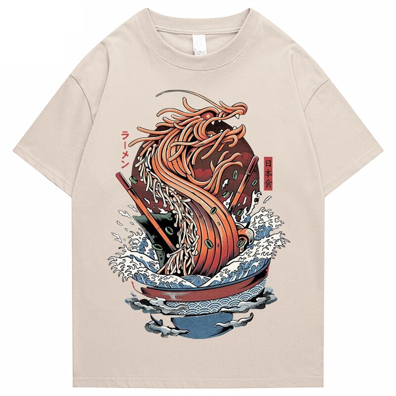 Tokyo Noodle Dragon Unisex Cotton Tee-Kawaii Dream