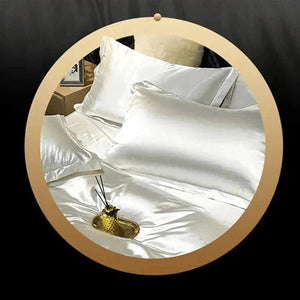 Turquoise Mulberry Silk Bedding Set-Kawaii Dream