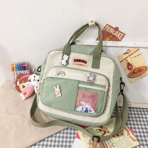 Two Tone Brown Bear Kawaii Side Bag-Kawaii Dream