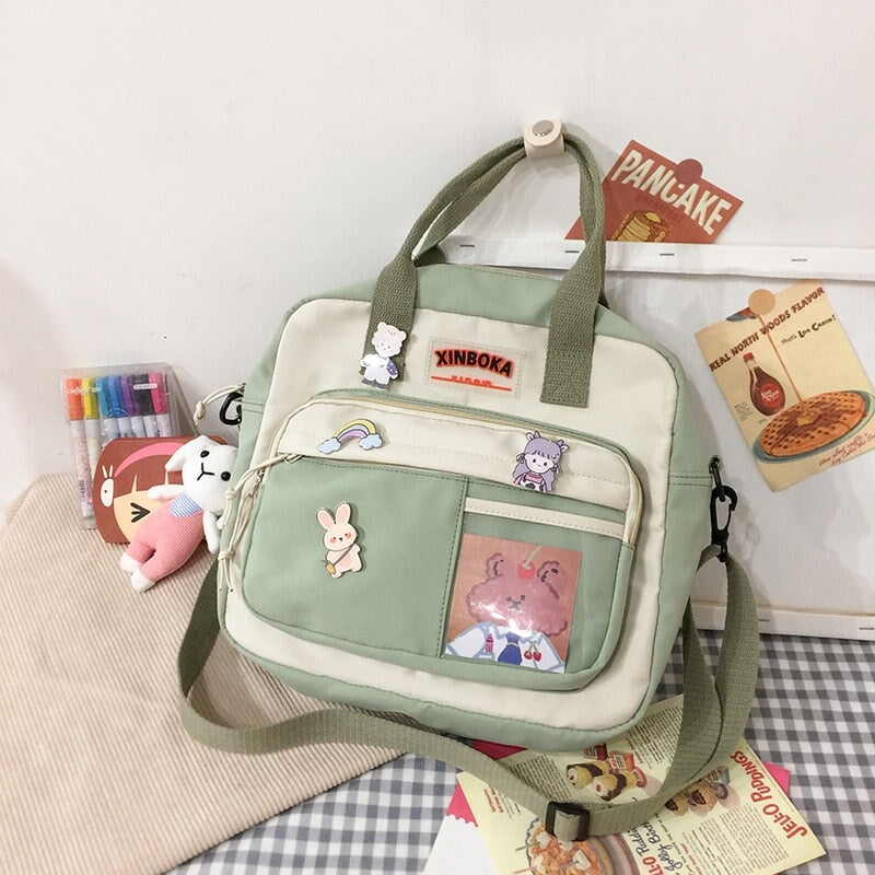 Two Tone Brown Bear Kawaii Side Bag-Kawaii Dream