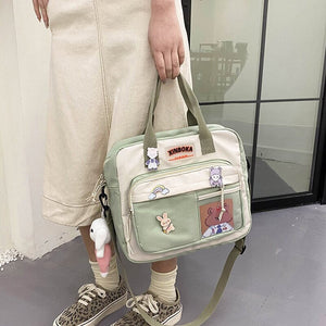 Two Tone Brown Bear Kawaii Side Bag-Kawaii Dream