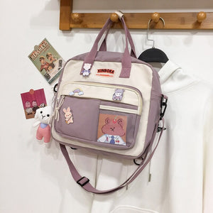Two Tone Brown Bear Kawaii Side Bag-Kawaii Dream