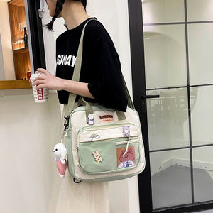 Two Tone Brown Bear Kawaii Side Bag-Kawaii Dream