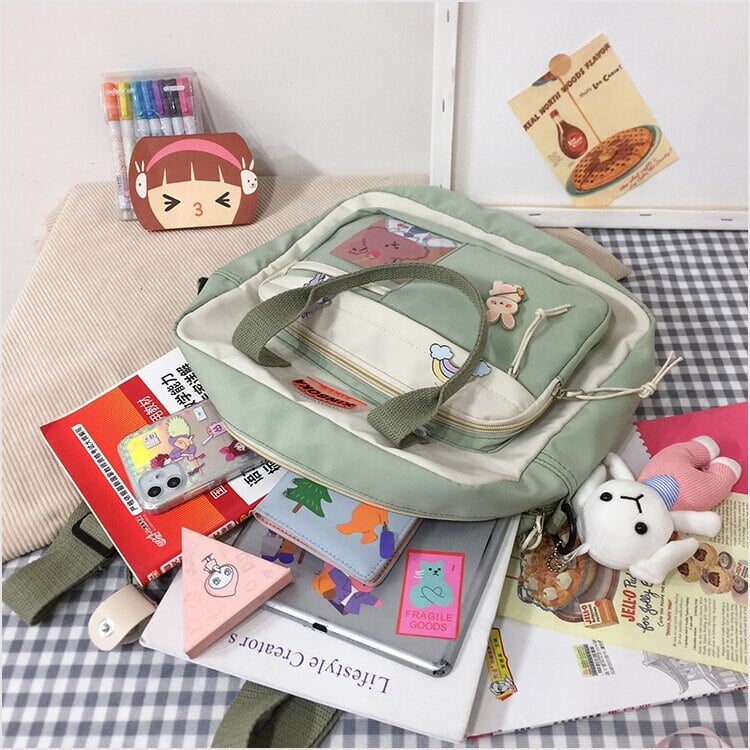 Two Tone Brown Bear Kawaii Side Bag-Kawaii Dream