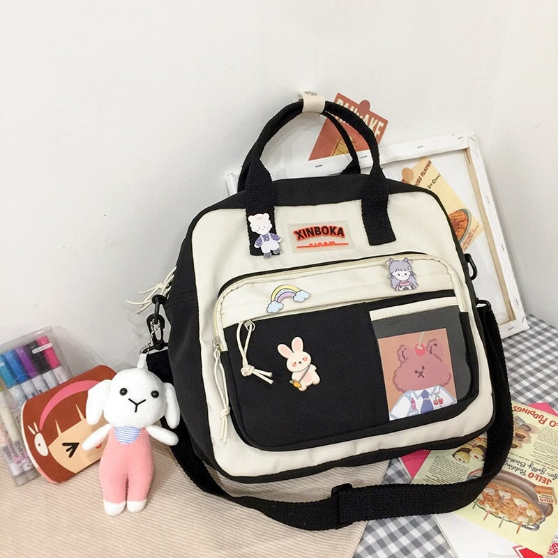 Two Tone Brown Bear Kawaii Side Bag-Kawaii Dream