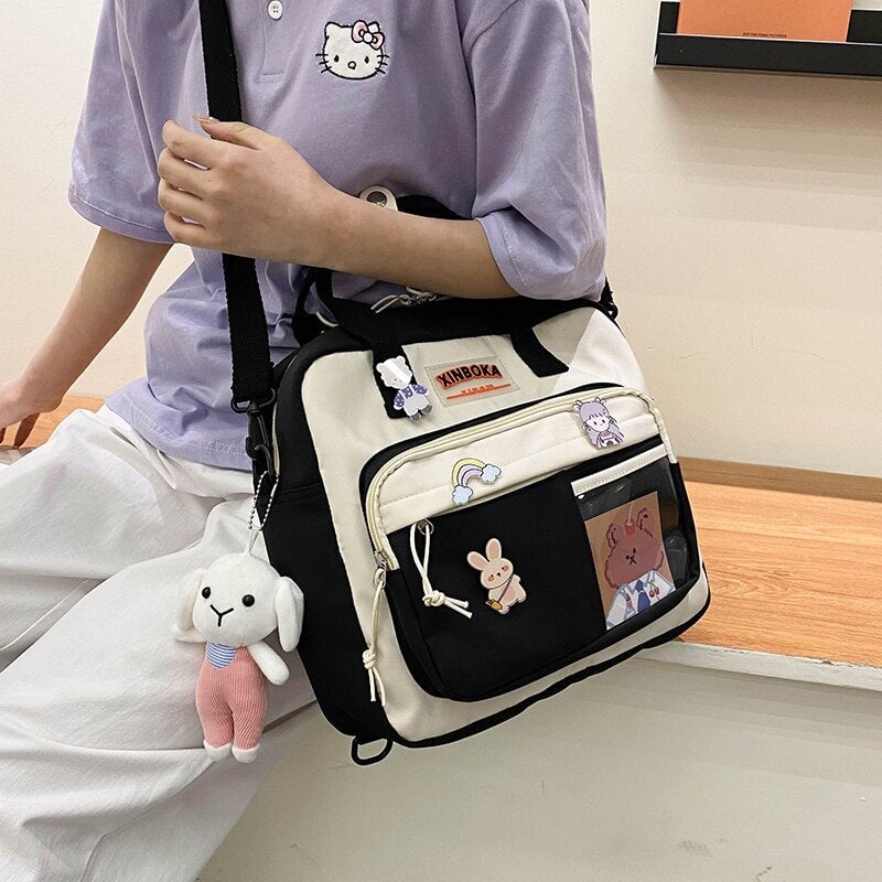 Two Tone Brown Bear Kawaii Side Bag-Kawaii Dream