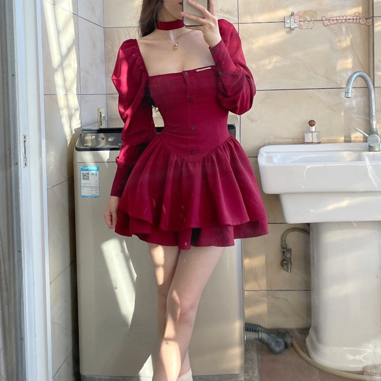 Vintage Bodice Mini Dress-Kawaii Dream