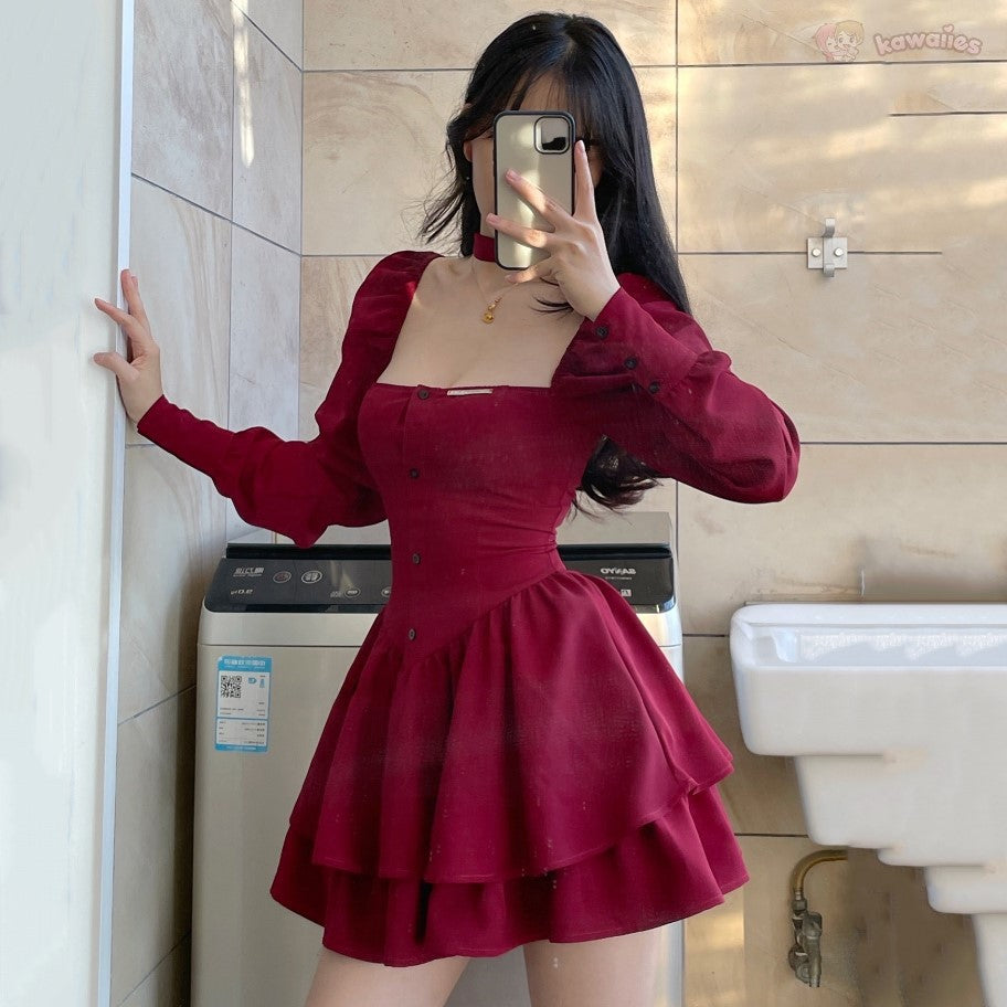 Vintage Bodice Mini Dress-Kawaii Dream