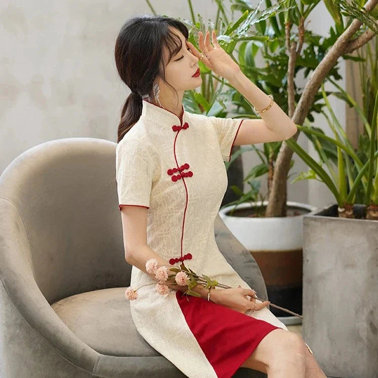 Vintage Chinese Traditional Qipao Cheongsam Dress-Kawaii Dream