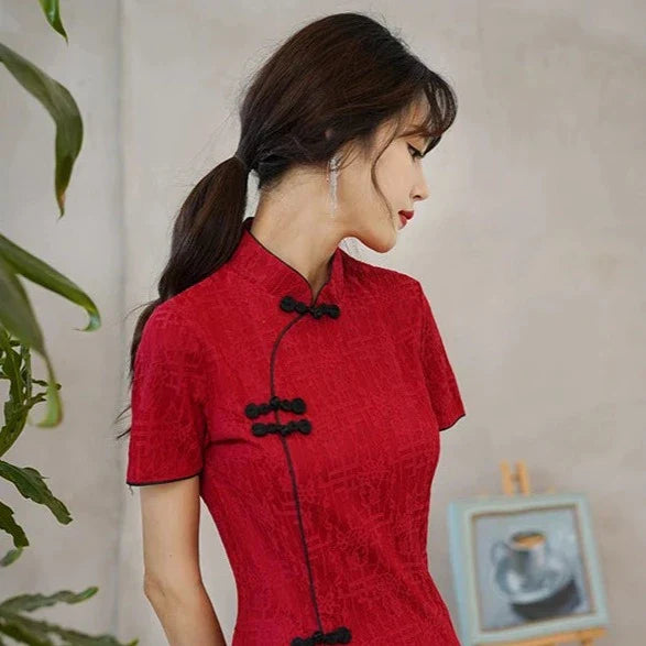 Vintage Chinese Traditional Qipao Cheongsam Dress-Kawaii Dream