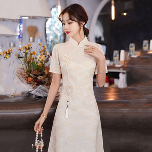 Vintage Chinese Traditional Qipao Cheongsam Dress-Kawaii Dream