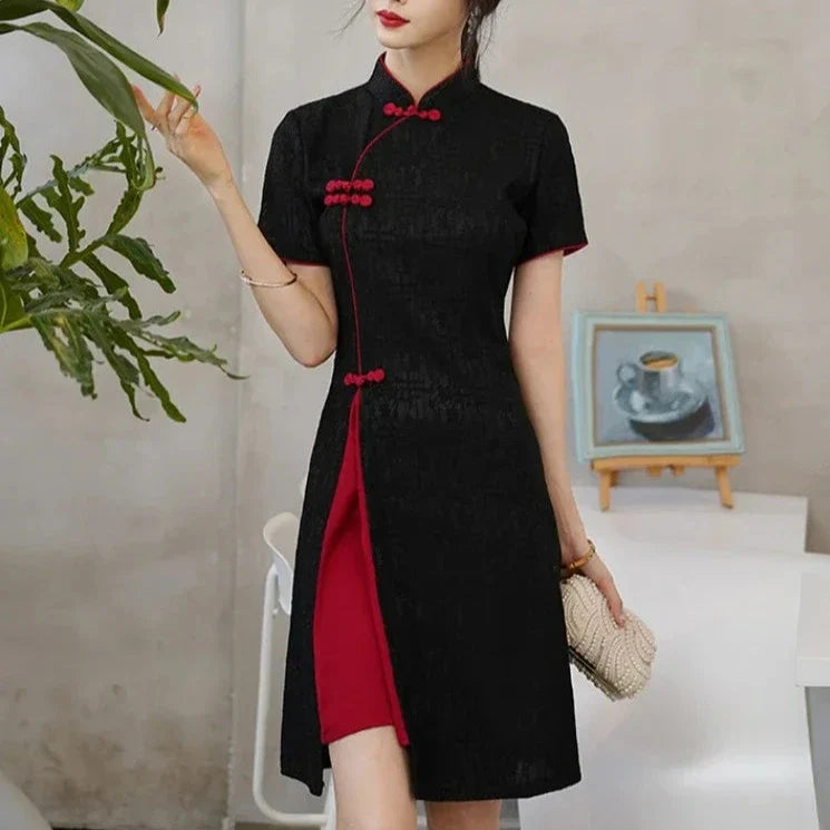 Vintage Chinese Traditional Qipao Cheongsam Dress-Kawaii Dream