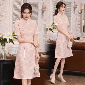 Vintage Chinese Traditional Qipao Cheongsam Dress-Kawaii Dream