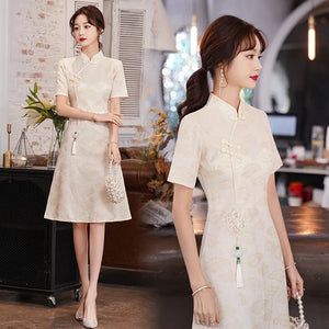 Vintage Chinese Traditional Qipao Cheongsam Dress-Kawaii Dream