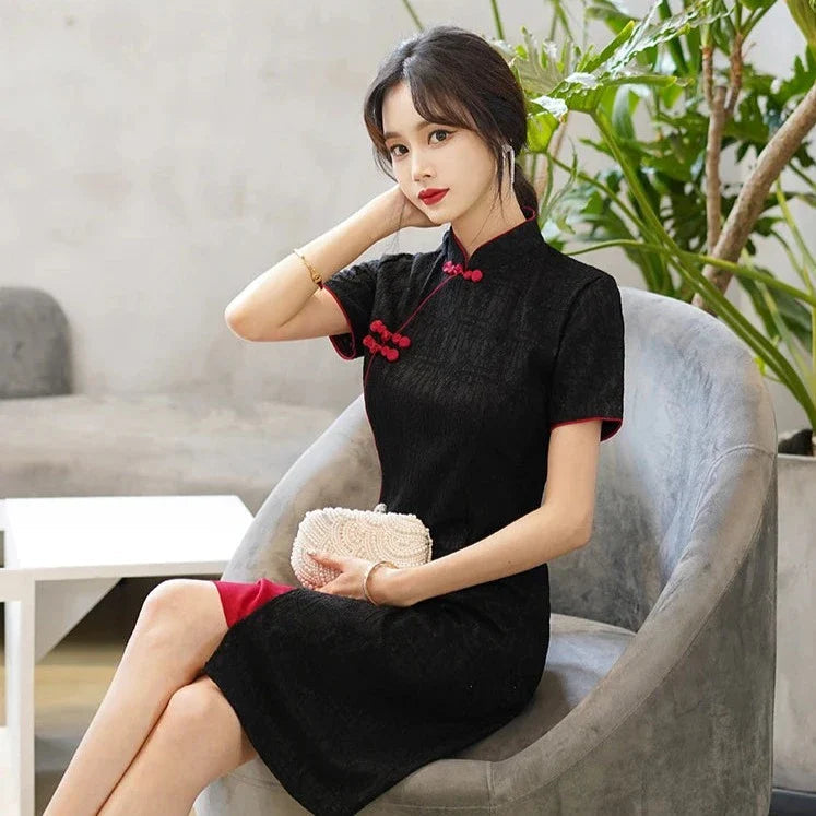 Vintage Chinese Traditional Qipao Cheongsam Dress-Kawaii Dream