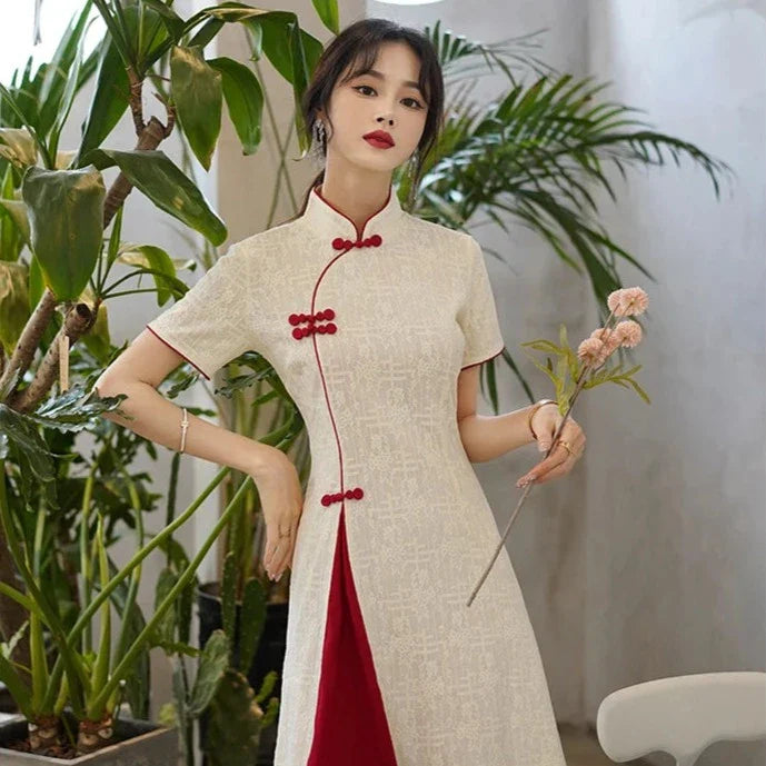 Vintage Chinese Traditional Qipao Cheongsam Dress-Kawaii Dream