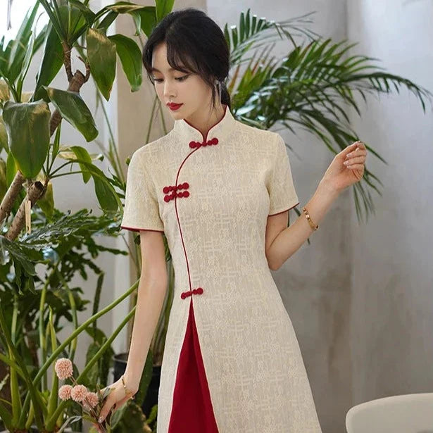 Vintage Chinese Traditional Qipao Cheongsam Dress-Kawaii Dream