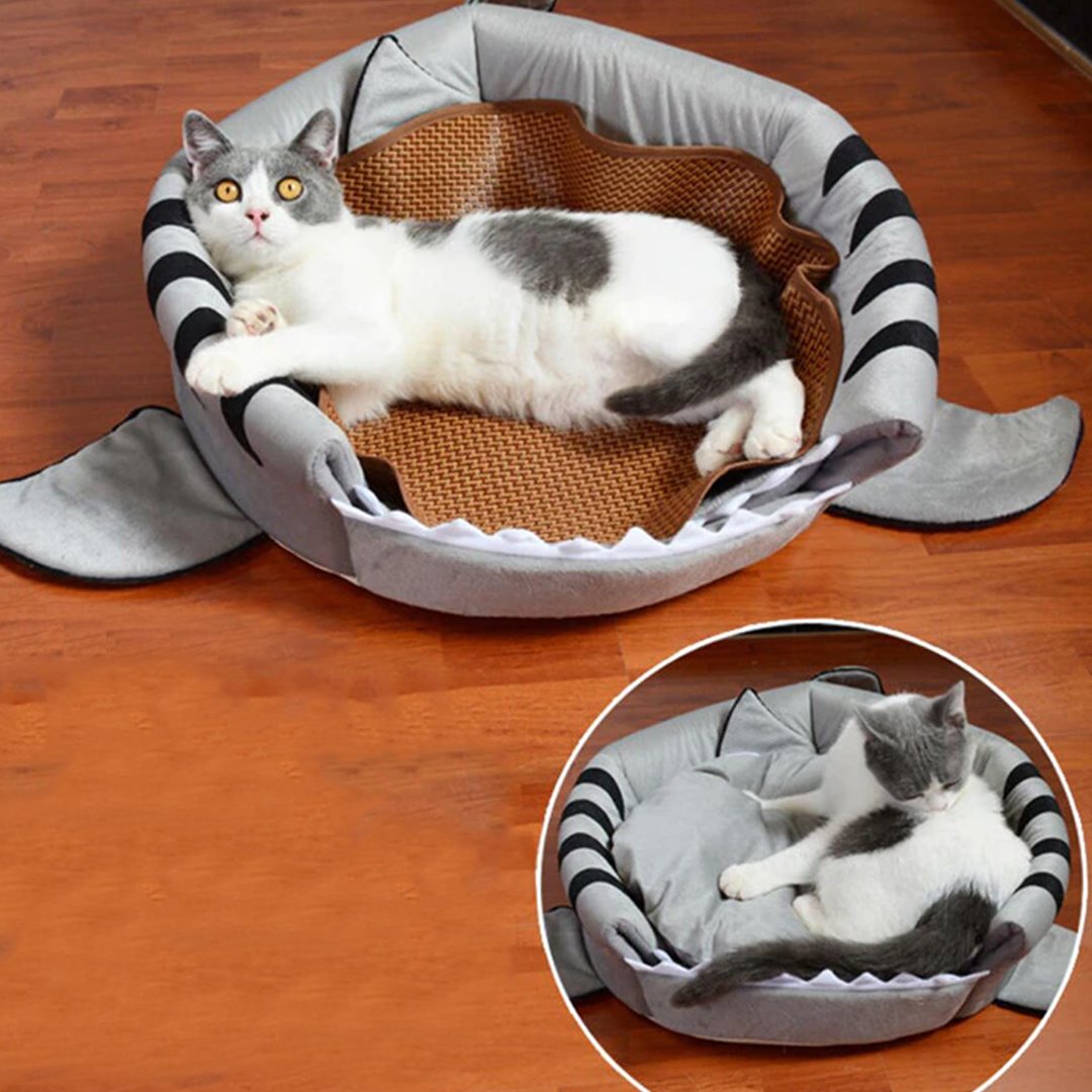 Warm Cosy Shark Pet Bed House-Kawaii Dream