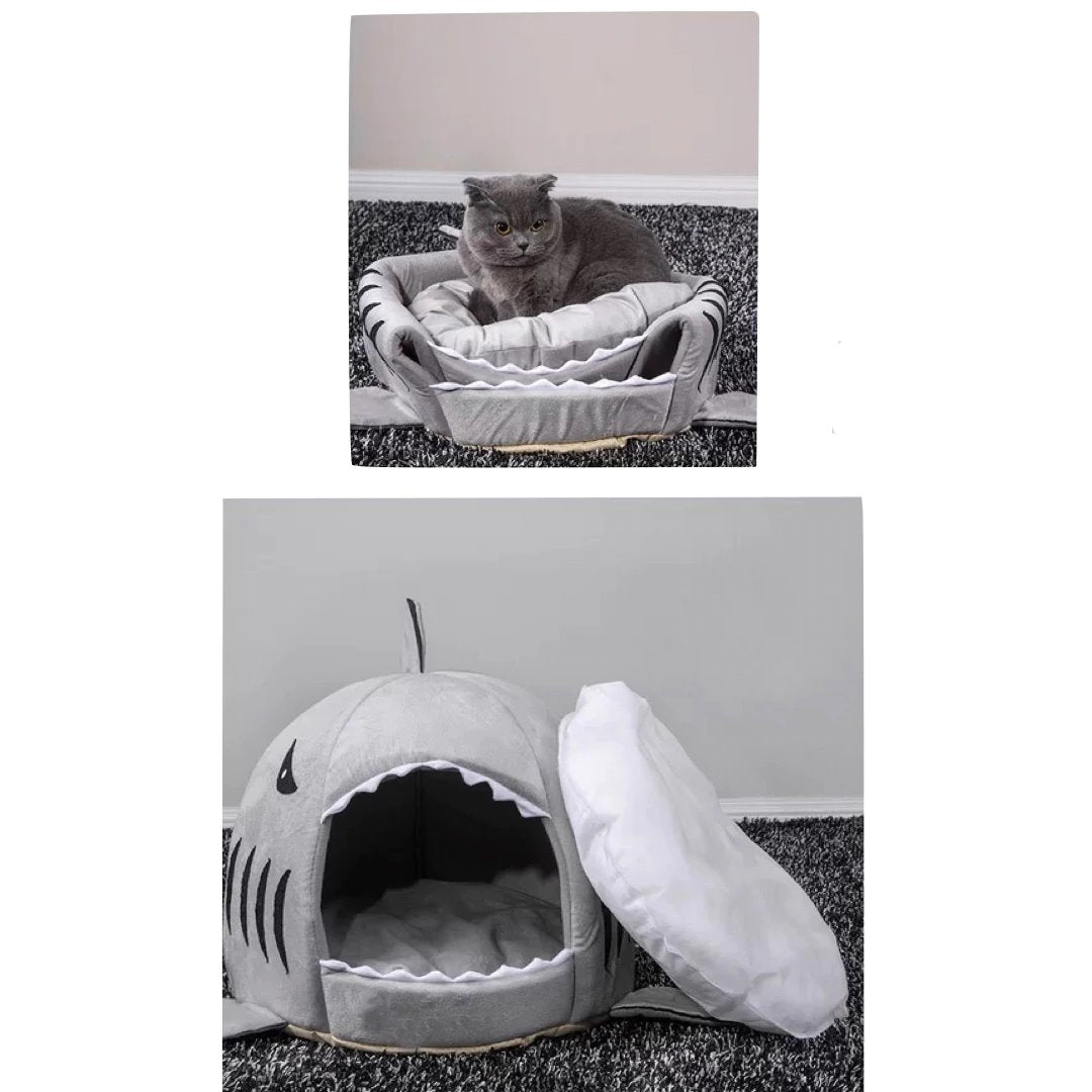 Warm Cosy Shark Pet Bed House-Kawaii Dream