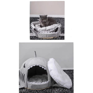 Warm Cosy Shark Pet Bed House-Kawaii Dream