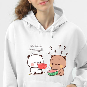 Watermelon Bears Part-Cotton Hoodie-Kawaii Dream