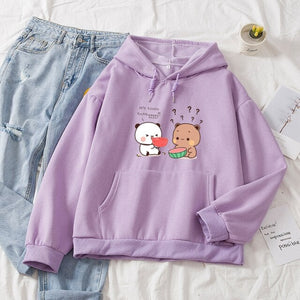 Watermelon Bears Part-Cotton Hoodie-Kawaii Dream