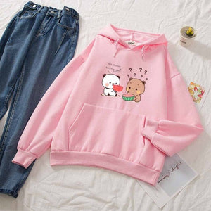 Watermelon Bears Part-Cotton Hoodie-Kawaii Dream