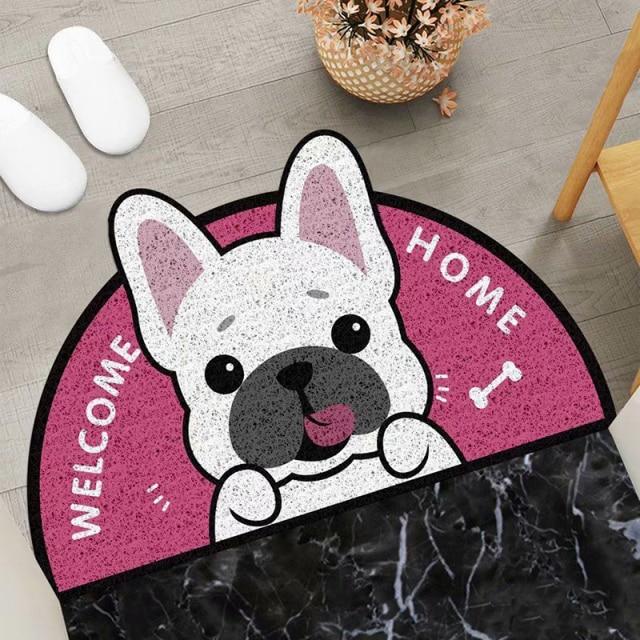 Welcome Home Dog Semi Circle Shape Mat-Kawaii Dream